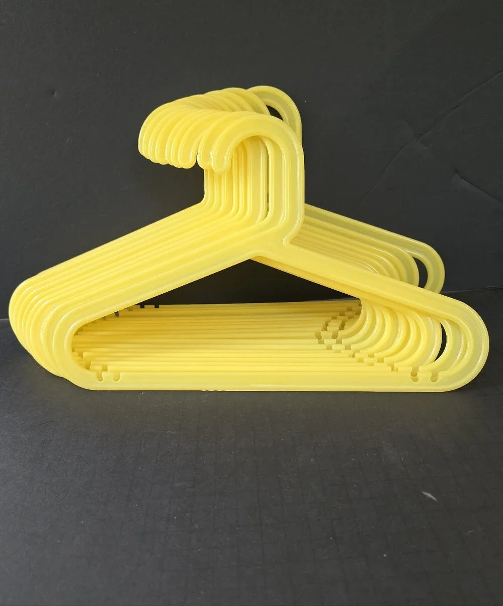 IKEA Kids Yellow Plastic Hangers QTY 17